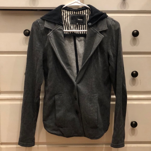 Hurley hooded sweatshirt blazer - Picture 1 of 4
